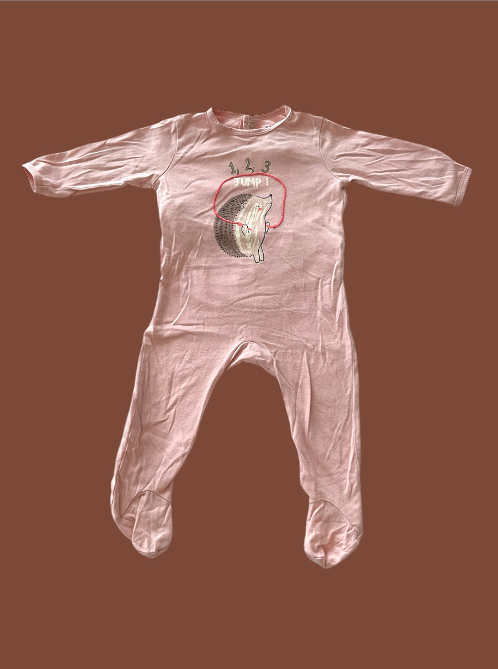 Pyjama en coton pour bébé fille, 12 mois.