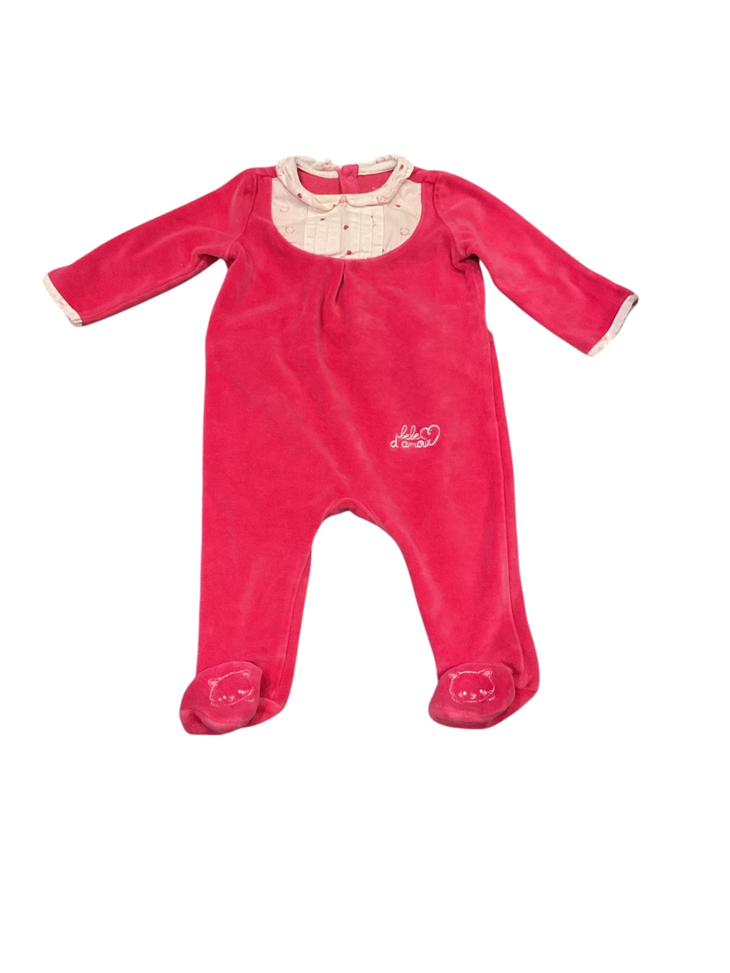 Pyjama velours tout doux Mon premier major. 6 mois