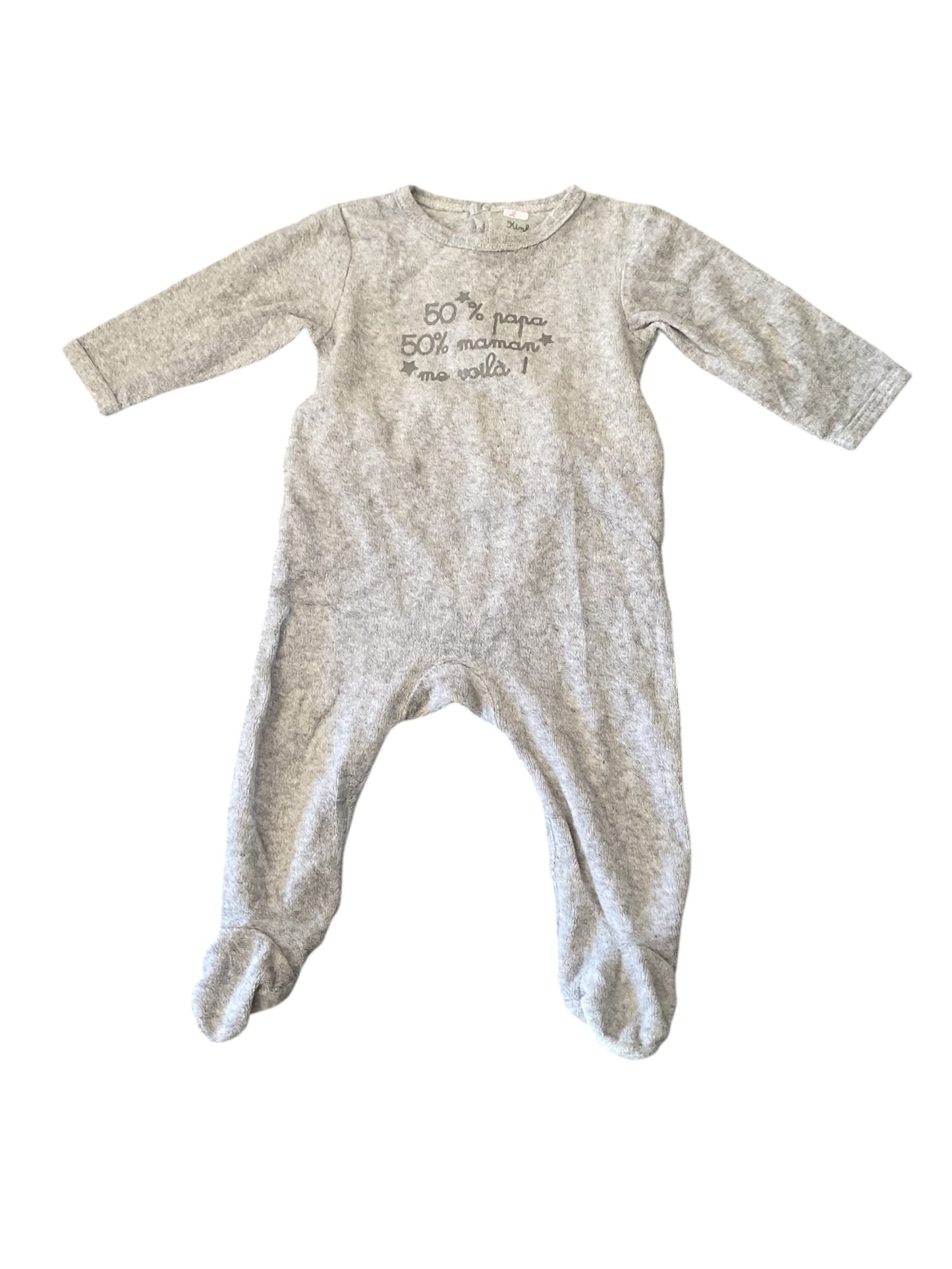 Pyjama velours 9 mois.