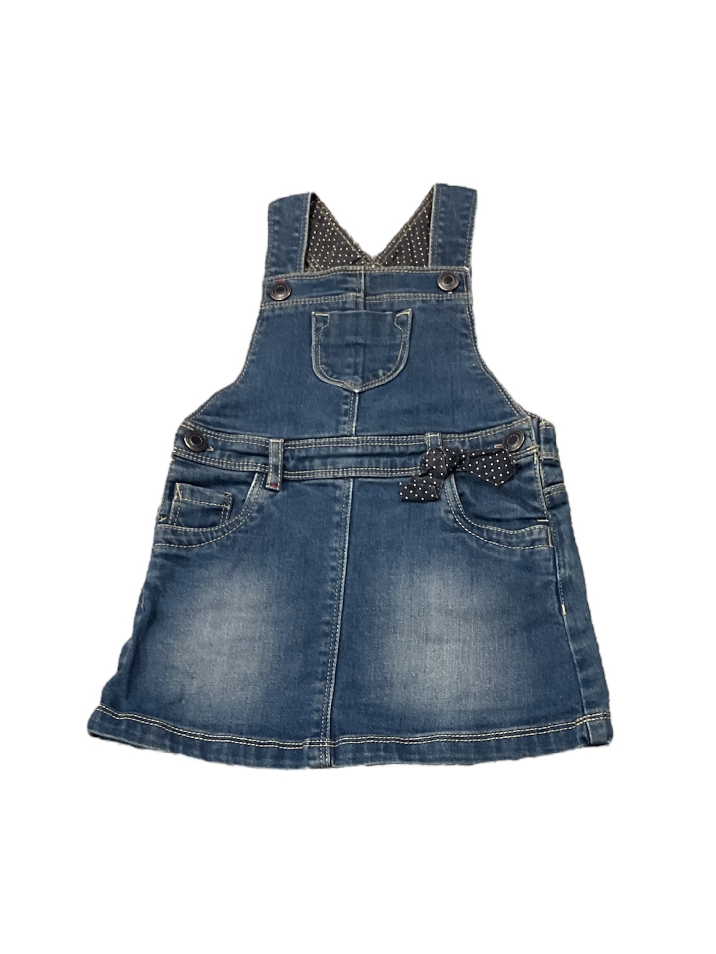 Robe à bretelles en jean 24 mois.