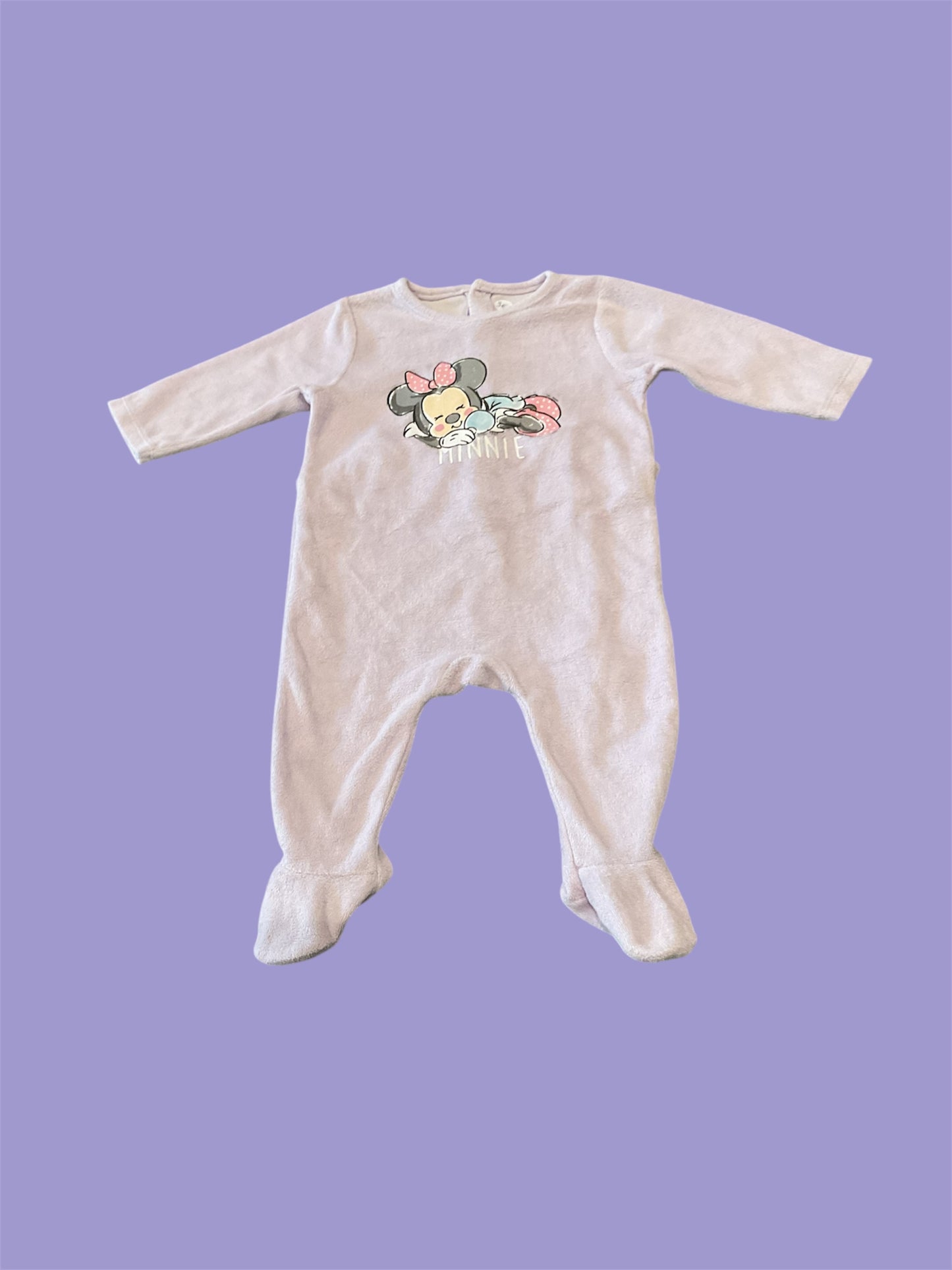Pyjama velours Minnie 6 mois.