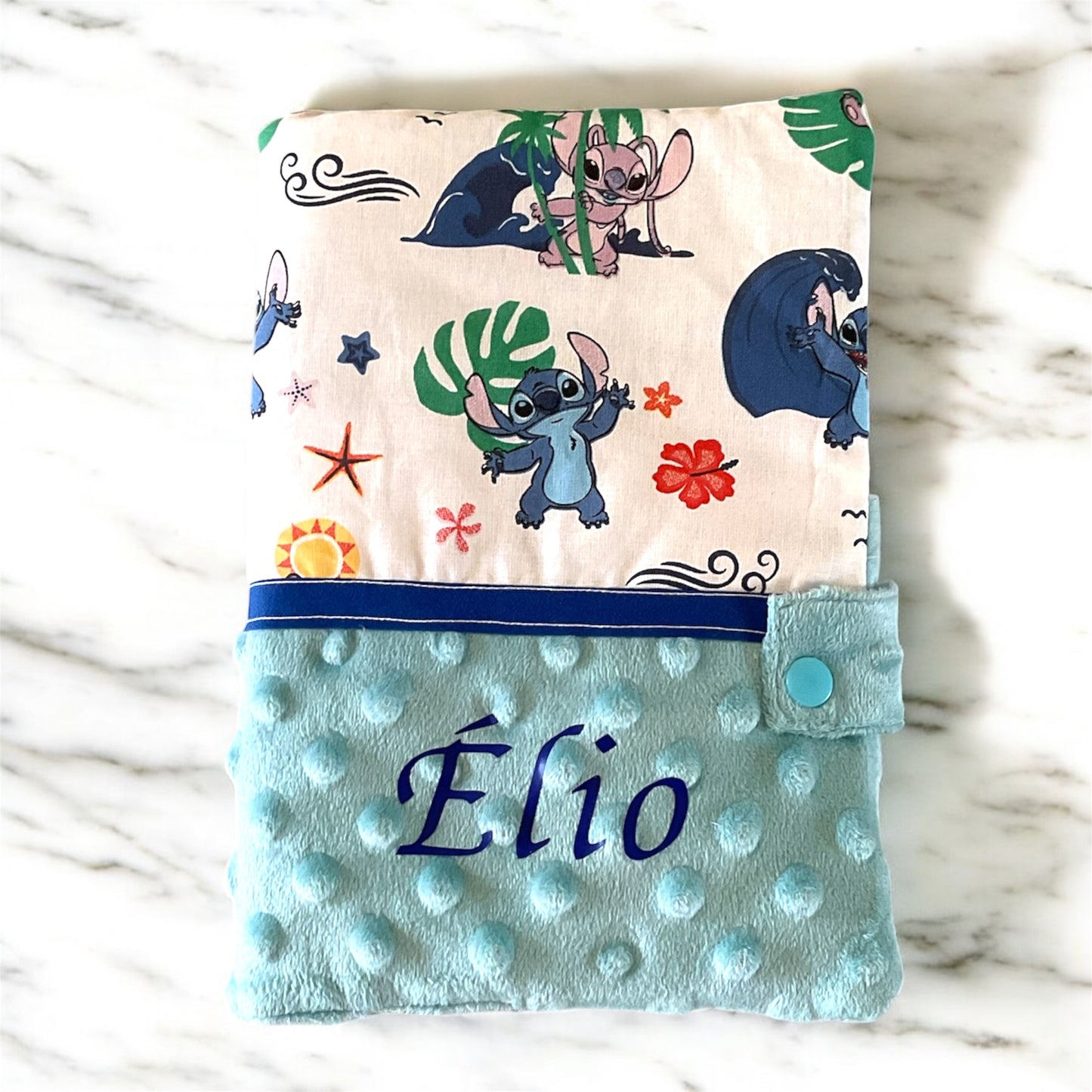Protège carnet de santé personnalisable « Bleue Hawaï »