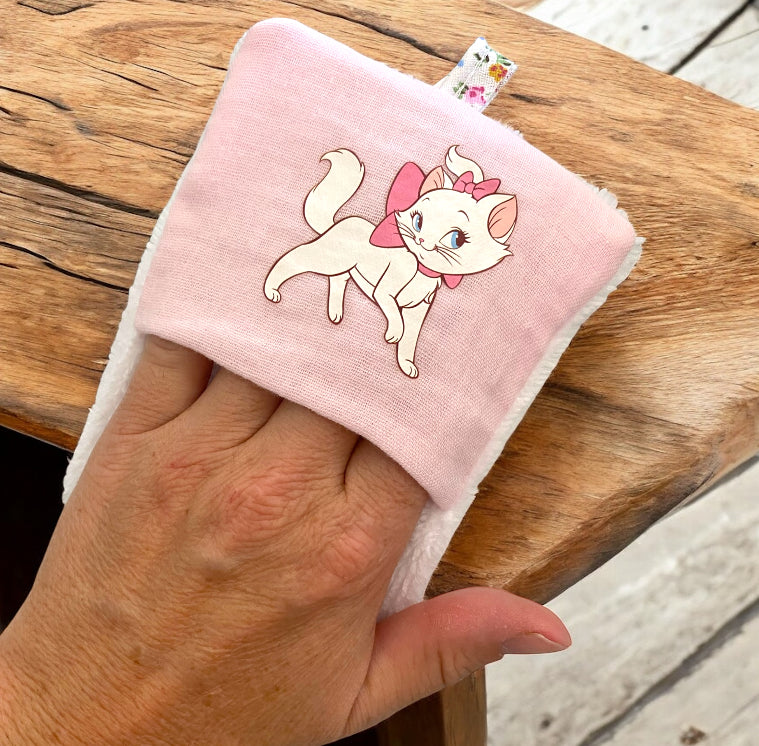 Lot de 2 débarbouillettes. Petit chaton. 1
