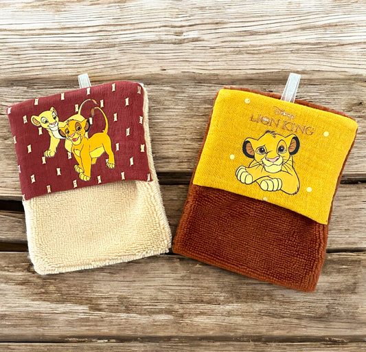 Lot de 2 débarbouillettes Lions 3