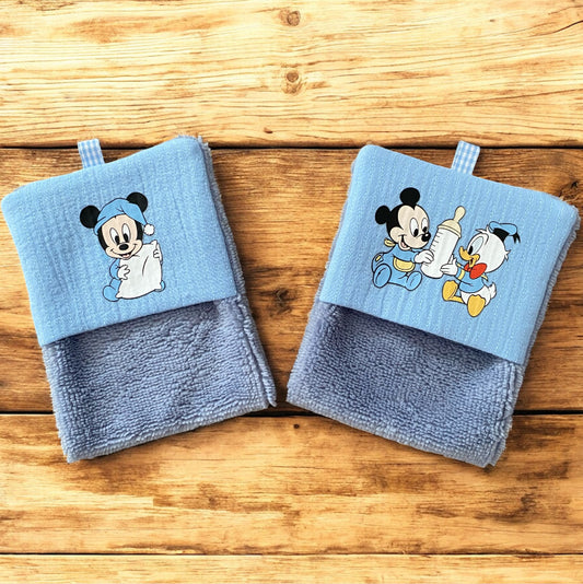 Lot de 2 Débarbouillettes. Petite souris 1