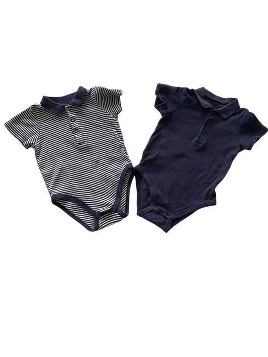 Lot de 2 bodies manches courtes bébé garçon, 6 mois.