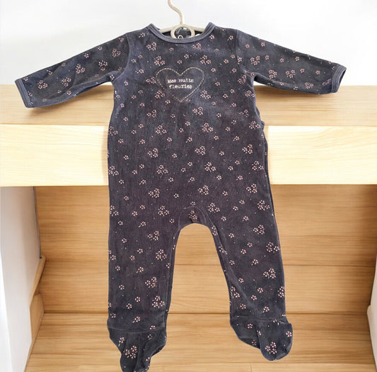 Pyjama dors-bien velours, 6 mois