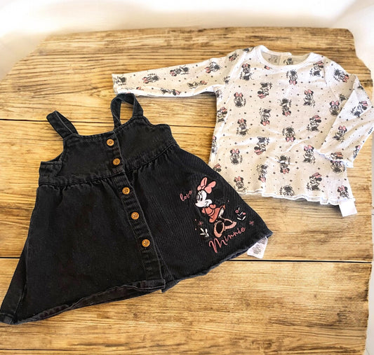 Ensemble 2 pièces Minnie, 6-9 mois.