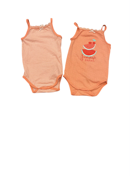 Lot de 2 bodies à bretelles 24/36 mois