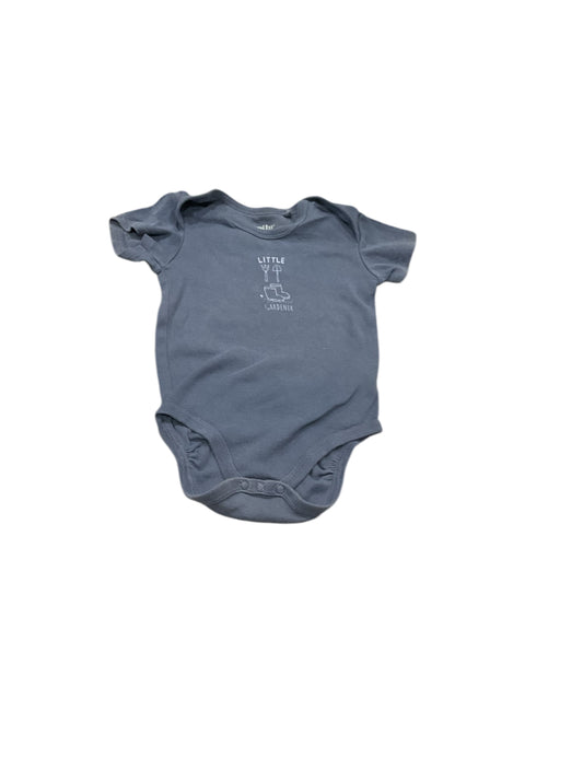 Body manches courtes bleu 12-18 mois.