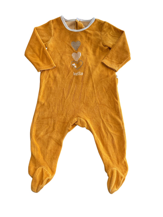 Pyjama dors-bien velours fille. 9 mois.