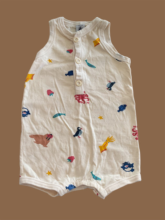 Combi-short garçon, Petit Bateau. 12 mois.