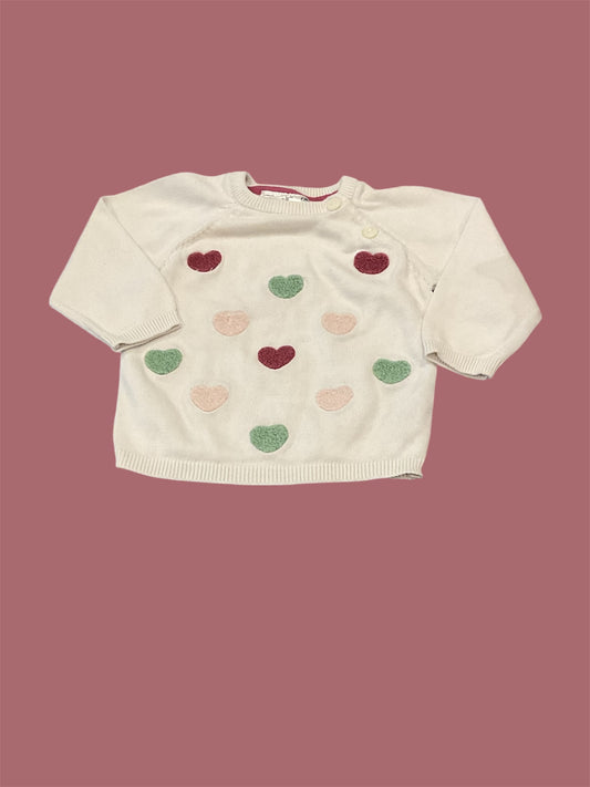 Pull manches longues fille. 6 mois.
