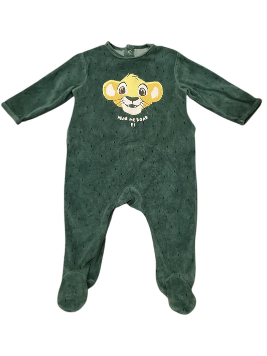 Pyjama velours pour bébé garçon. « Simba ». 6 Mois.
