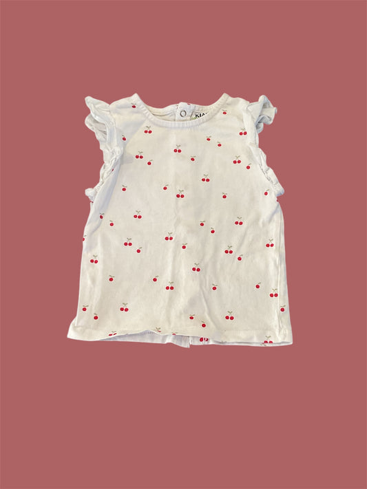 Teeshirt sans manches pour bébé fille. 12 Mois.