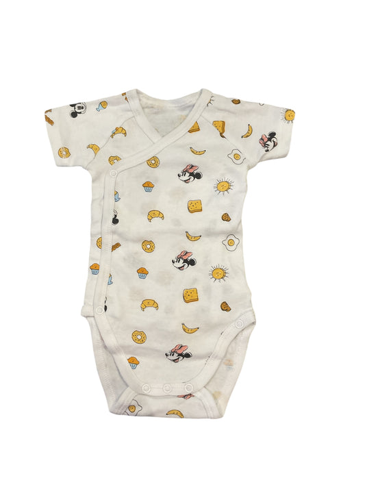 Body manches courtes bébé, « Mickey et Minnie ». 3 Mois.