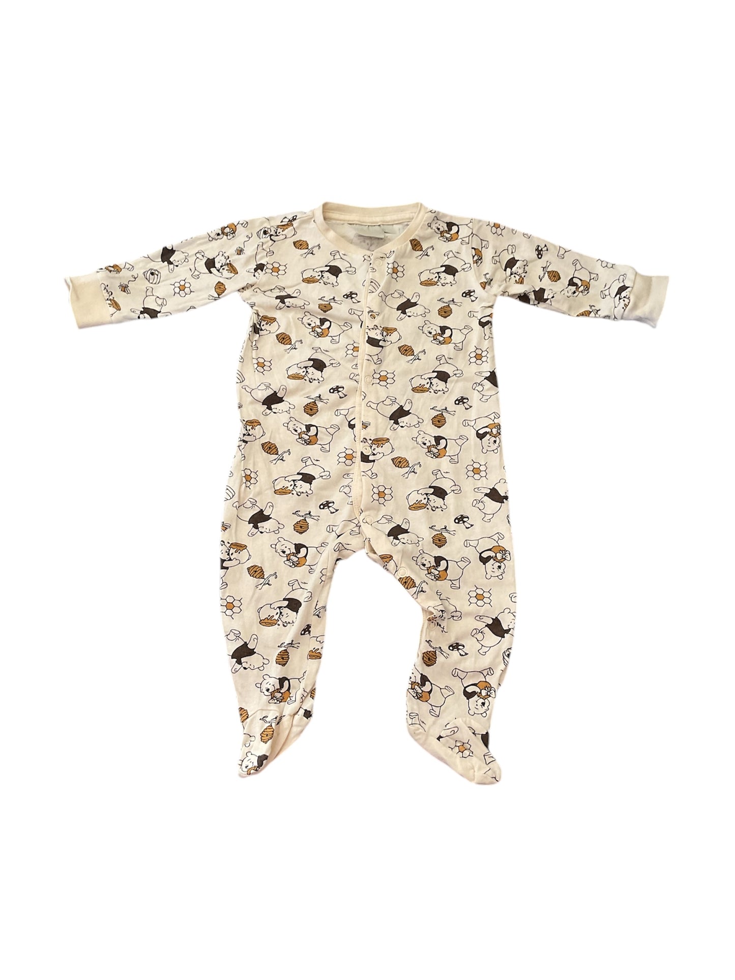 Pyjama coton bébé garçon, « Winnie L’ourson ». 6 Mois.