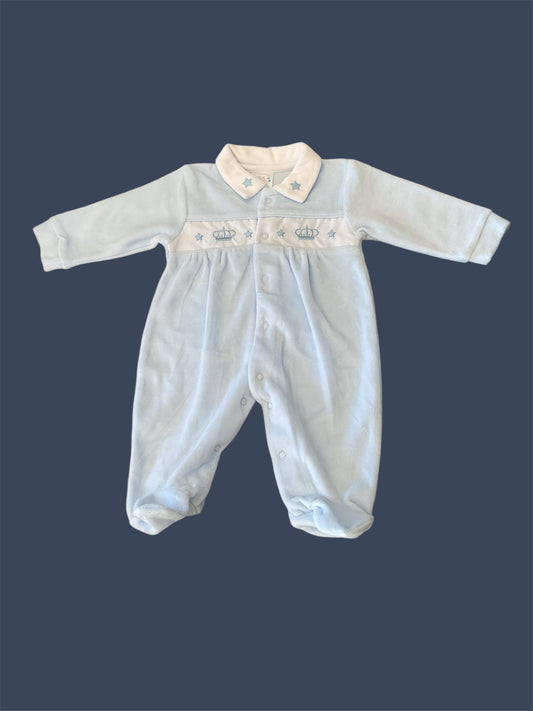 Pyjama velours tout doux. 3-6 mois.