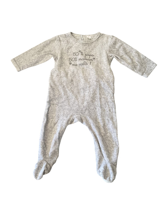 Pyjama velours 9 mois.