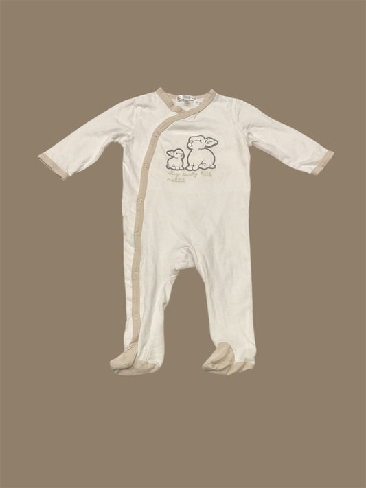 Pyjama en coton lapin 6 mois.