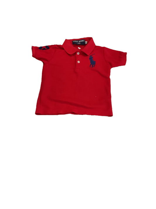 Teeshirt polo rouge 3-4 ans