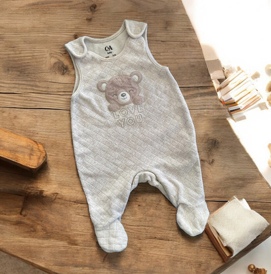 Pyjama velours sans manche 1 Mois.