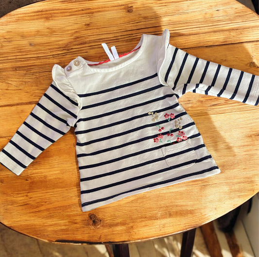 Pull blanc rayé 3 Mois
