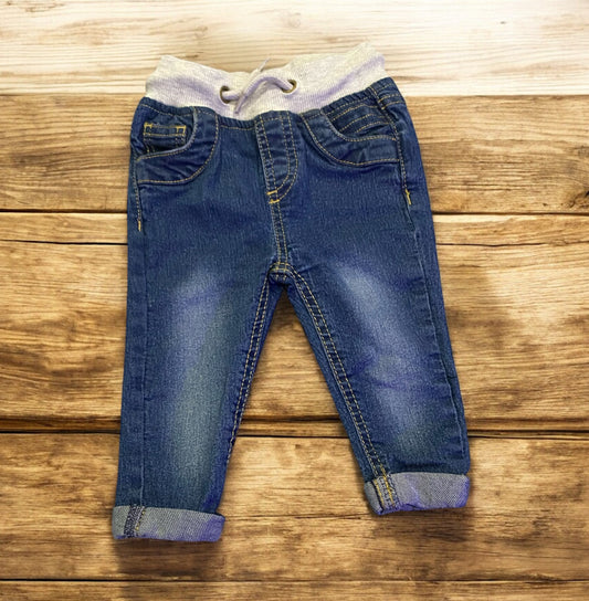 Pantalon stretch en jean 6 Mois.
