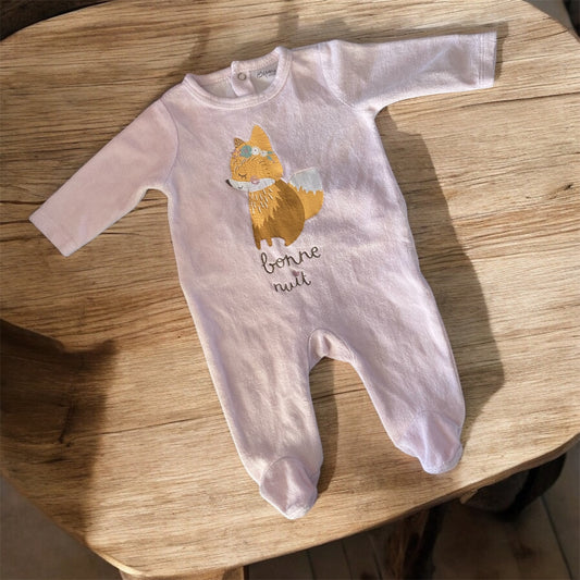 Pyjama velours renard 1 mois
