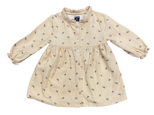 Robe velours manches longues 6 Mois